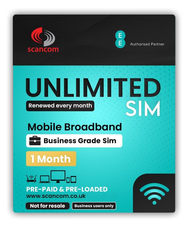 EE unlimited data SIM packaging