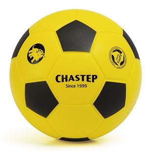 Vigoureux Chastep Normal 17.5cm Foam Ball Indoor/outdoor Football Soccer Perfect for Kids or Beginner Play and Exercise Soft Kick & Safe (Yellow/Black)