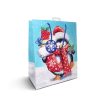 Luxury Large Christmas Fluffy Penguin Gift Bags - Pack of 12 for Gift Wrapping with Gift Tags