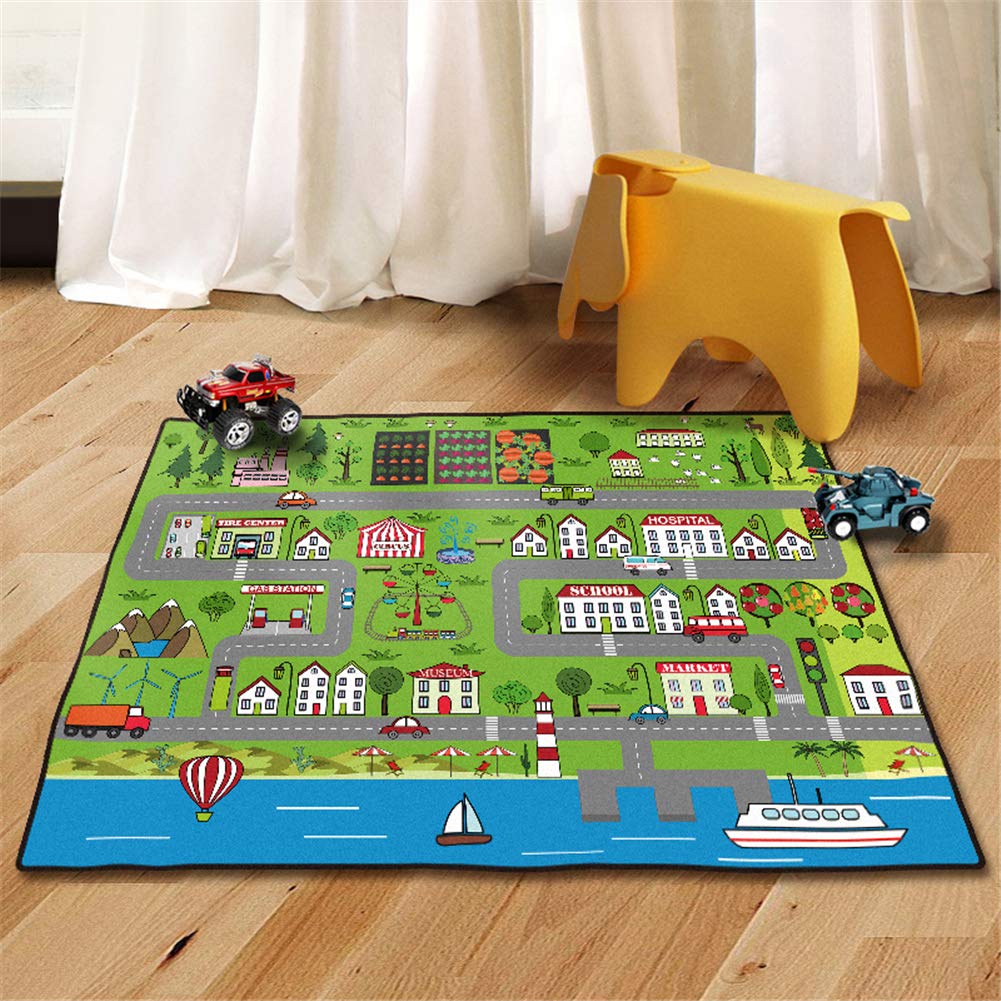 WERUGS Kids Rug Street Map Play Mat