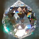 Crystal Hanging Faceted Sphere 40mm