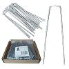 Garden Staples Pack of 100, 3mm THICK Steel x 6''/150mm Galvanised Securing Pegs U-Shaped Stakes Pins Multi-Purpose Rust and Corrosion Resistant Gardening Supplies for Landscape Fabric, Weed Fabric ...