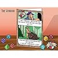 Geek humour greetings card. With a fantasy RPG parody theme based on the Warrior. For christmas, birthday cards or just because. For gamers, board game fans, and those who love dragons and dungeons.