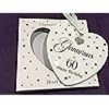 60th Birthday Heart Plaque reads 'Glamorous at 60 Happy Birthday'