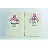 Charles Rennie Mackintosh Rose Designer 100% Cotton Embroidered Hand Towel Cream