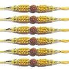 Pack of 6 NYGT Rudraksha with Ring Design Rakhi for Brother,Bhaiya,Bro Bracelet