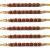 Pack of 4 NYGT Rudraksha Design with Multicolor Beads Thread Handmade Rakhi for Brother,Bhaiya,Bhai